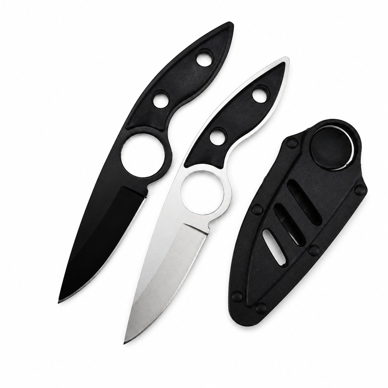 Outdoor high hardness skeleton knife portable camping