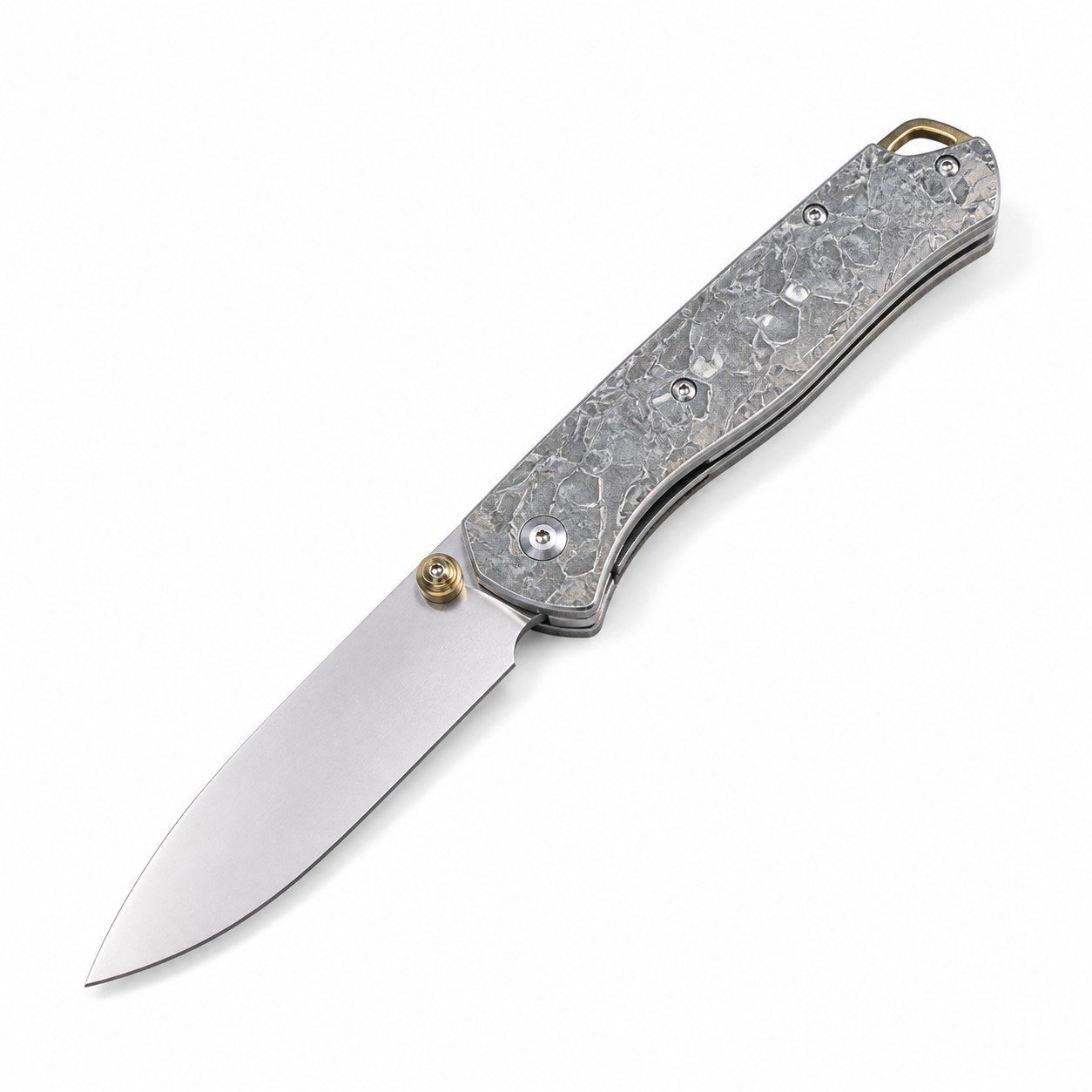 M390 Stone Wash Blade Titanium Laser Shank SF